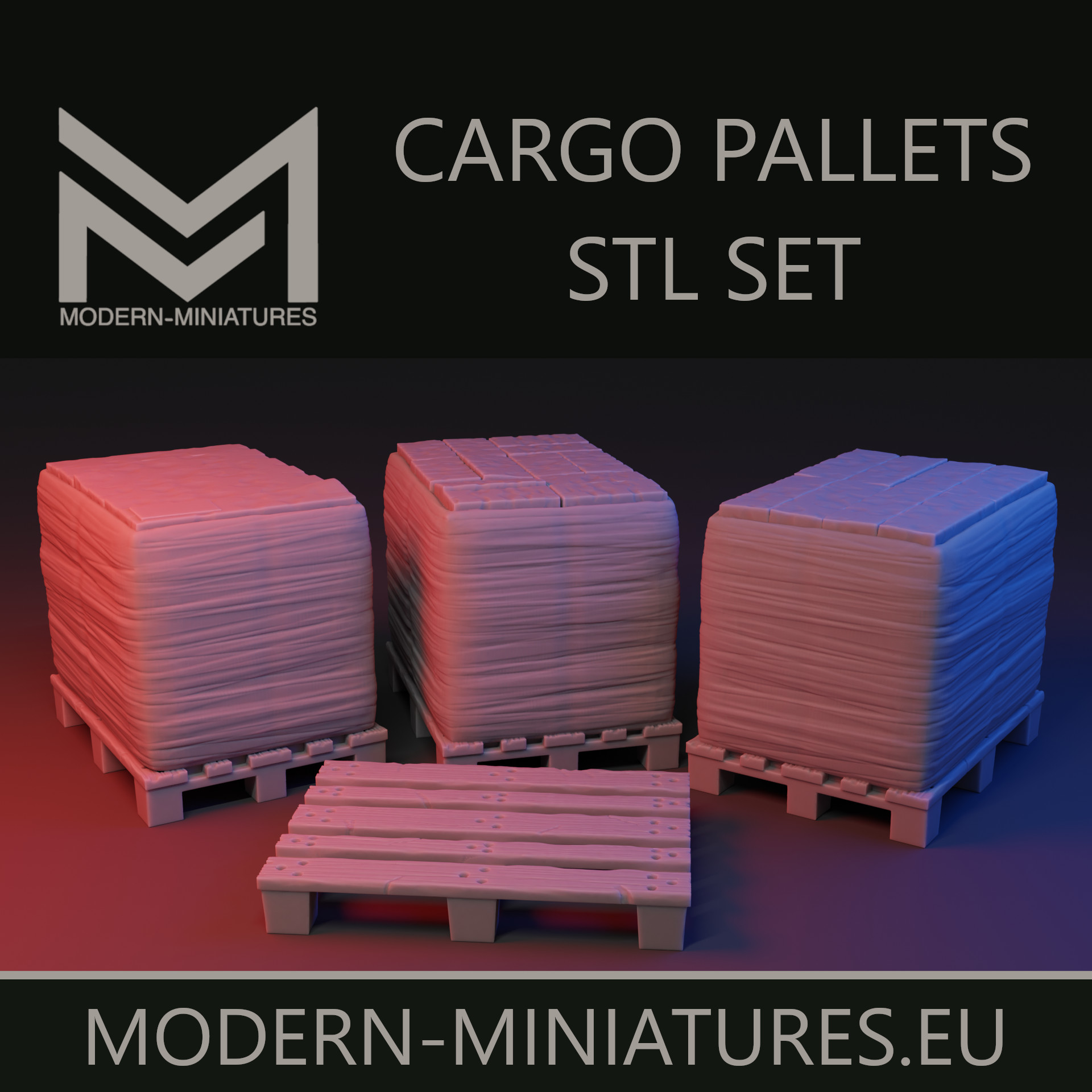 Cargo Pallets, Scatter terrain cardboard boxes. Weapon Boxes smuggler cargo.